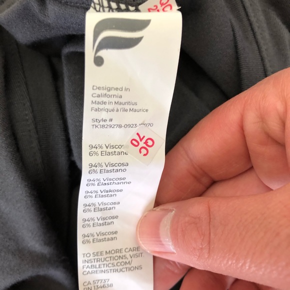 NWOT FABLETICS Tunic Top Alia Tied Tank Grey - Picture 3 of 6